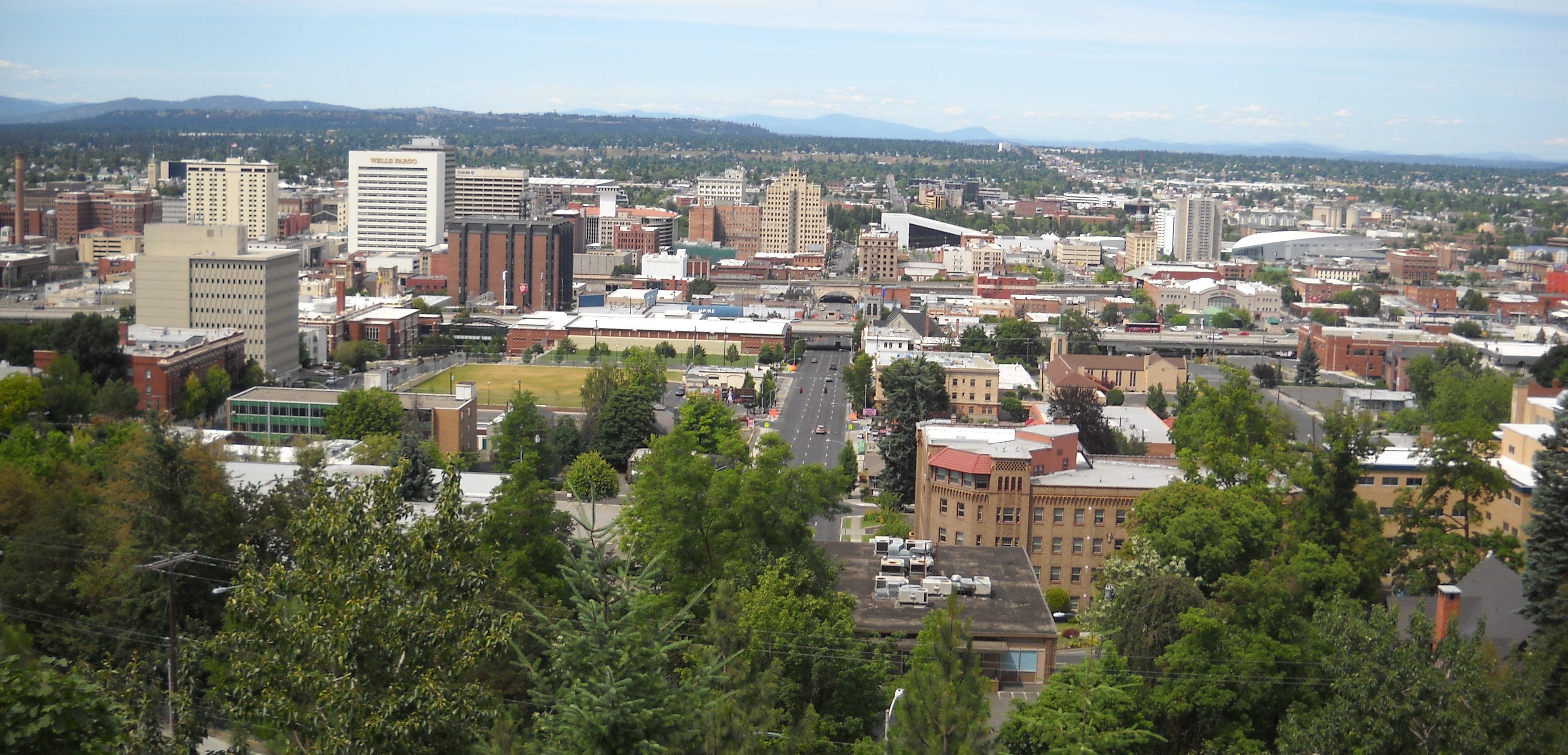 A view of Spokane from a lookout in the south hills. 